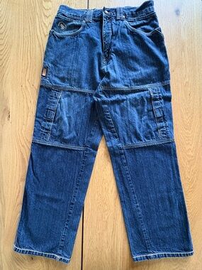 State Property Mens Jeans 34 Blue Denim Carpenter Double Knee Y2K